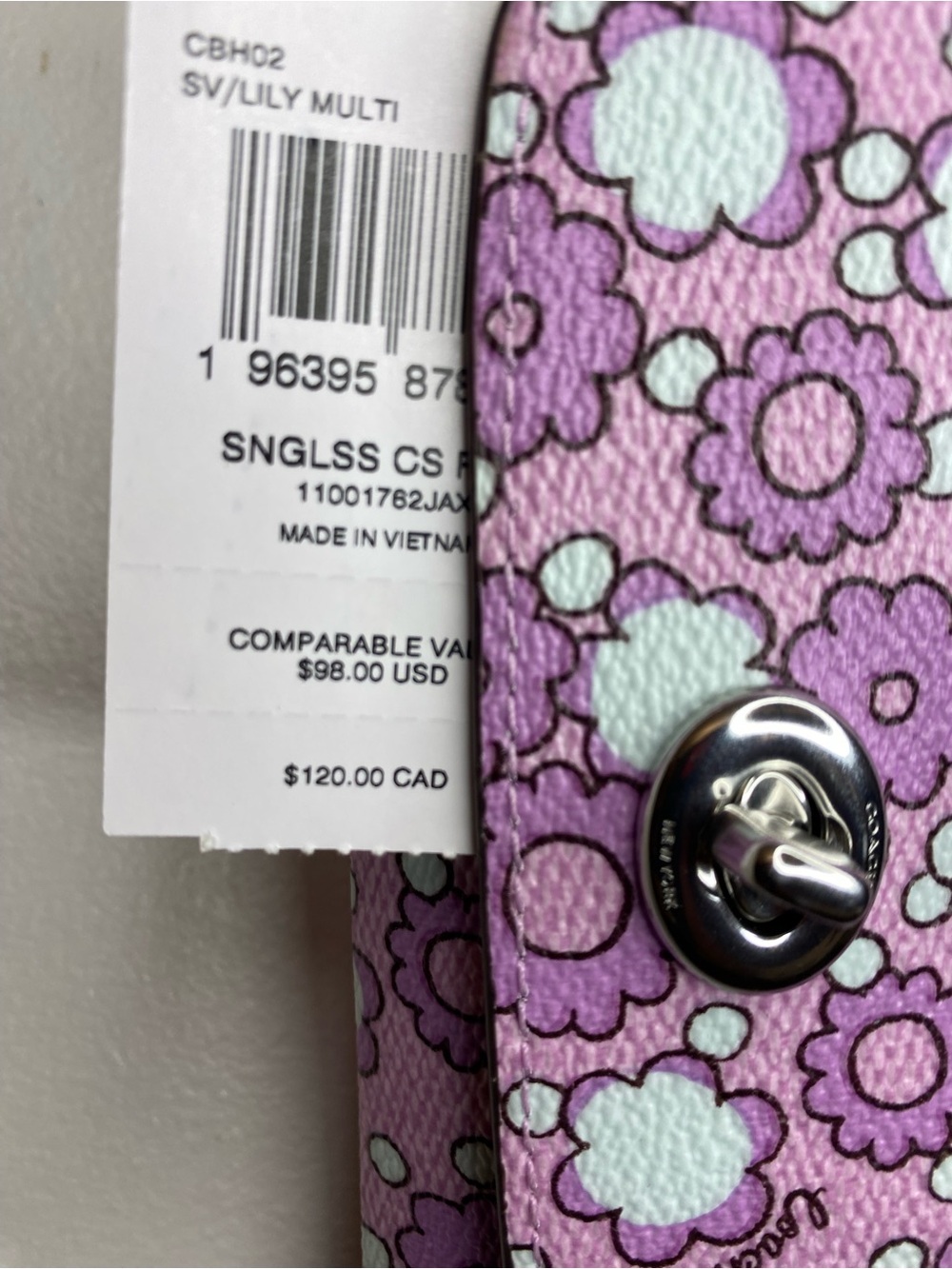 Coach Lilac Floral Sunglasses Case - Picture 3 of 4